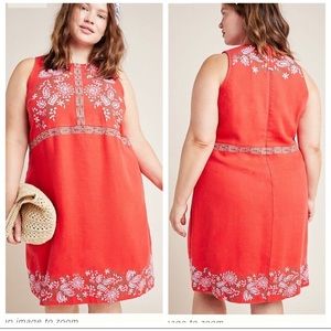 Embroidered Shift Dress- Anthropologie, News/tags